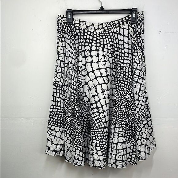 Edme & Esyllte Anthropogie Animal Print Knee Length A Line Skirt w/Lining SZ 12 - Picture 1 of 16